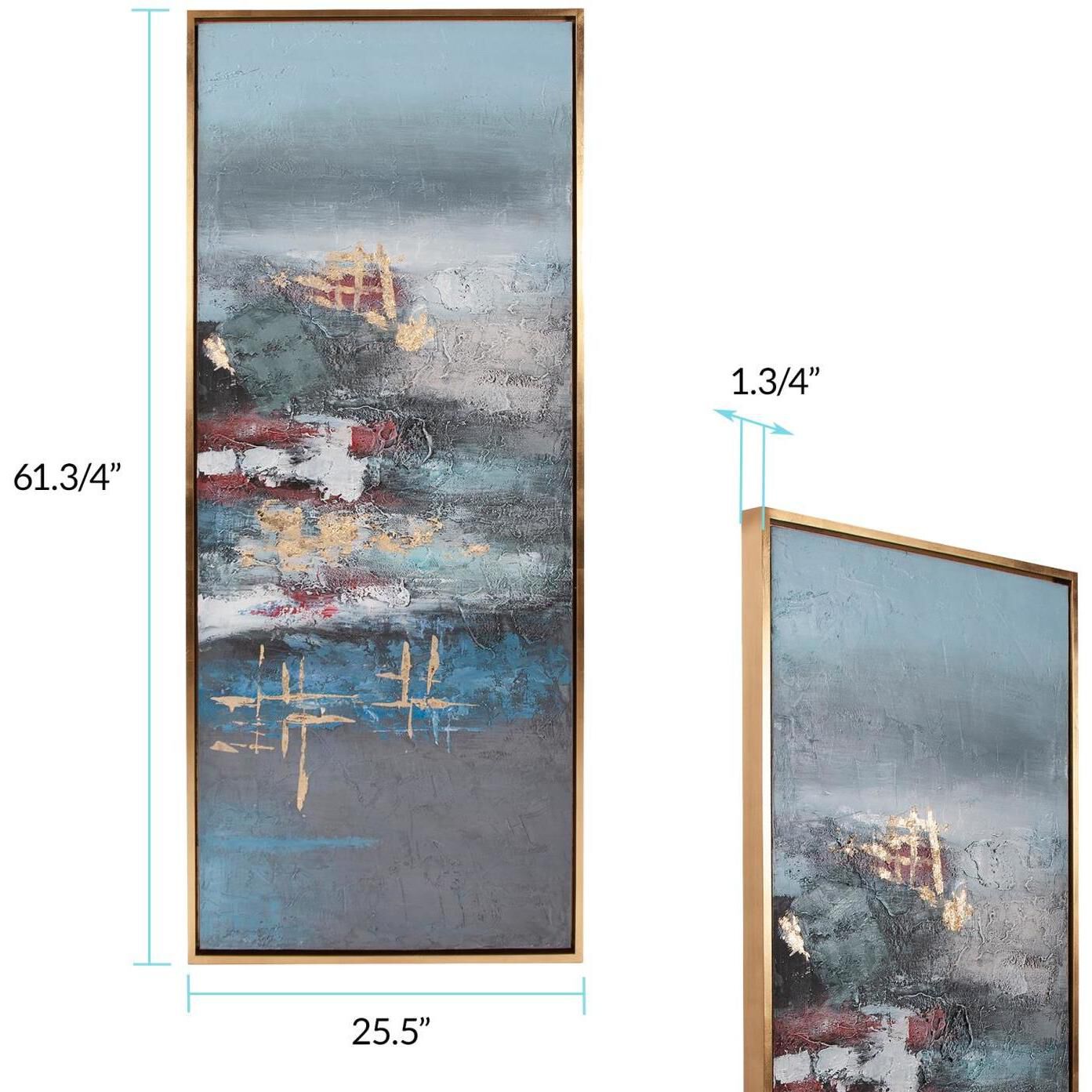 Cool Run 61.75 X 25.5 inch Hand Painted Original Art, Right